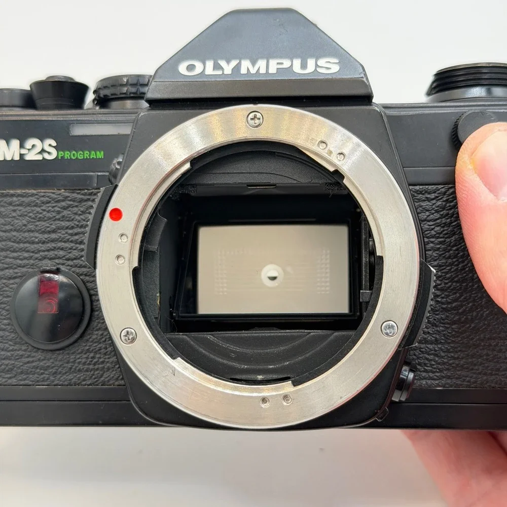 Olympus OM-2S Program 35mm SLR Film Camera W/ Zuiko Auto-S 50mm f/1.8 TESTED